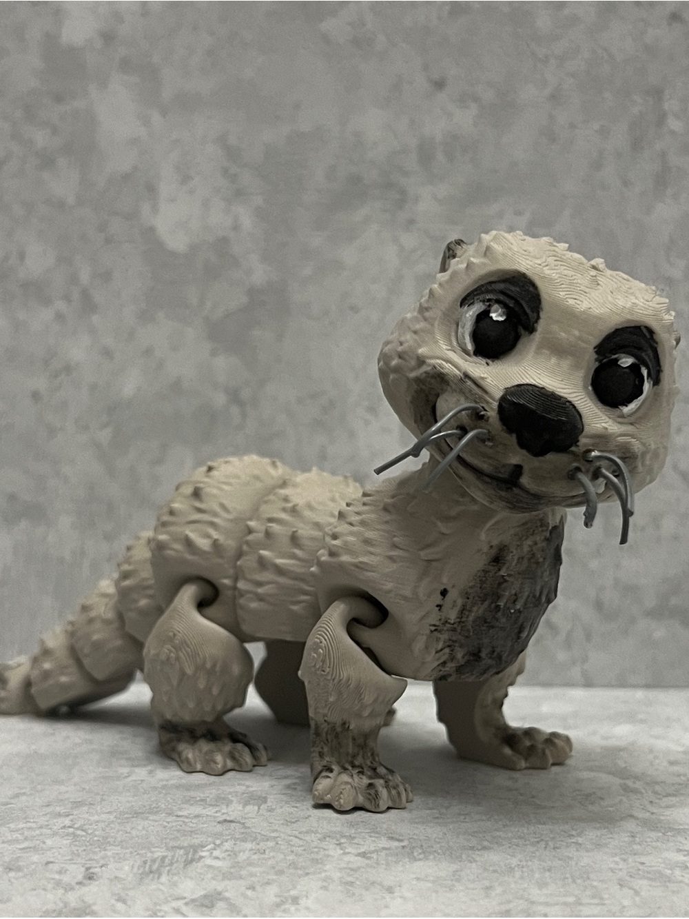 3D Printed Articulated Gray Otter